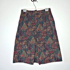 Vintage high waisted corduroy midi skirt